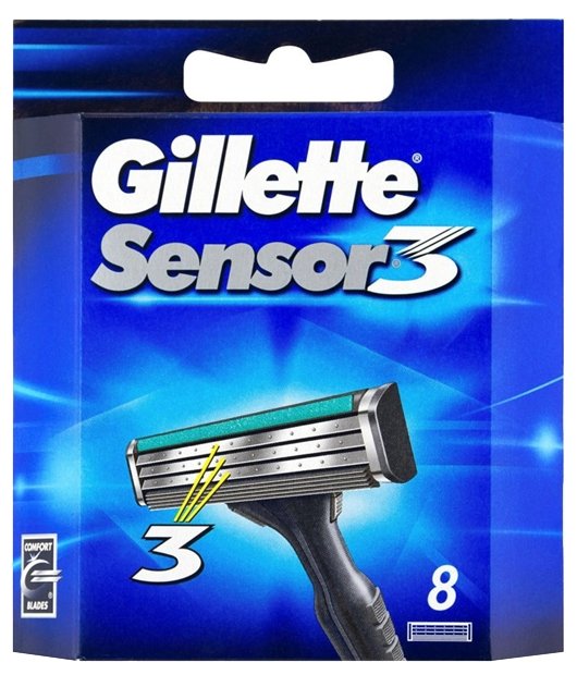 Сменные лезвия Gillette Sensor 3 (фото modal 1)