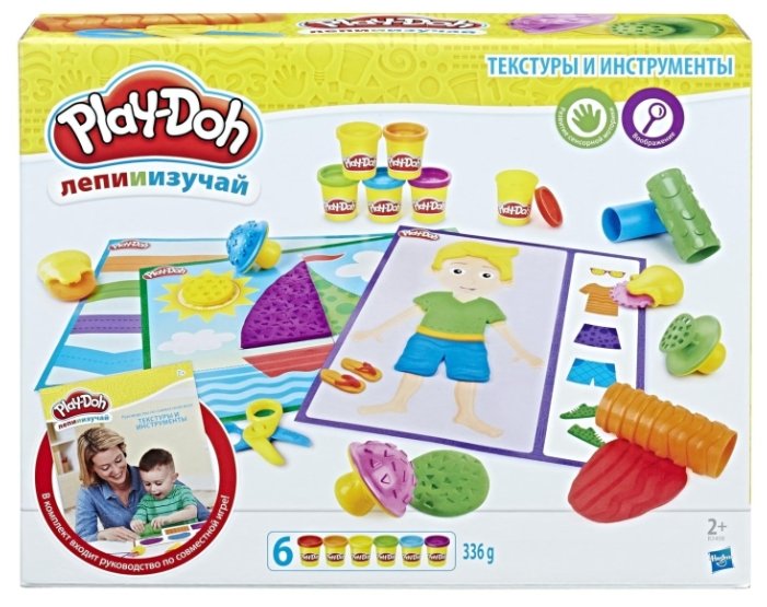 Масса для лепки Play-Doh Текстуры и инструменты (B3408) (фото modal 1)