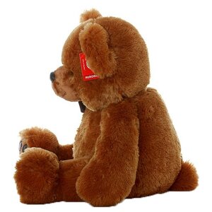 Мягкая игрушка Aurora Медведь тёмно-коричневый с коричневым бантиком 70 см (фото modal nav 3)