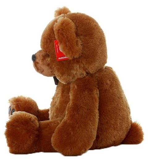 Мягкая игрушка Aurora Медведь тёмно-коричневый с коричневым бантиком 70 см (фото modal 3)