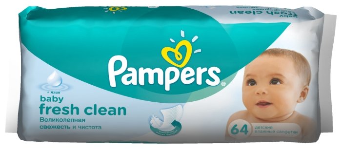 Влажные салфетки Pampers Baby Fresh Clean (фото modal 1)