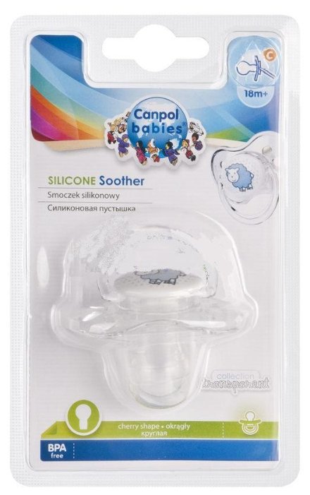 Пустышка силиконовая классическая Canpol Babies Transparent 18+ (1 шт) (фото modal 3)