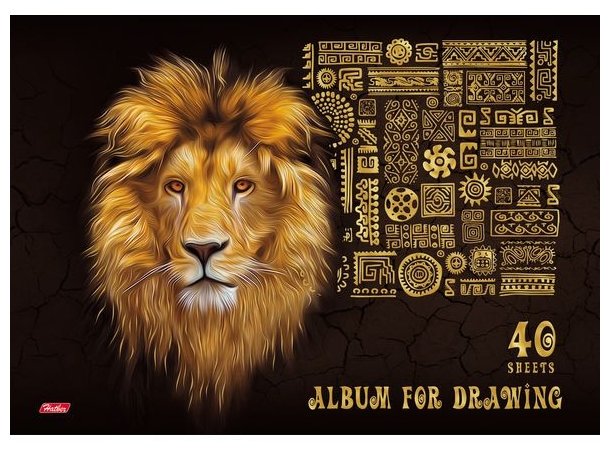 Альбом для рисования Hatber 3D King Lion 29.7 х 21 см (A4), 100 г/м², 40 л. (фото modal 1)
