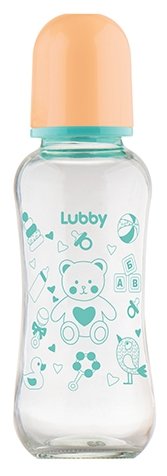 Lubby Бутылочка стеклянная с соской 