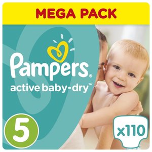Pampers подгузники Active Baby-Dry 5 (11-18 кг) 110 шт. (фото modal nav 3)