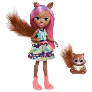 Кукла Enchantimals Санча Белка с любимой зверюшкой, 15 см, FMT61 (фото modal nav 2)