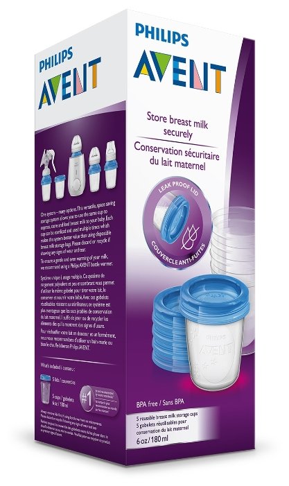 Philips AVENT Контейнеры для хранения грудного молока 180 мл (SCF619) (фото modal 3)