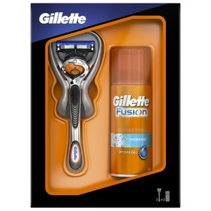 Набор Gillette гель для бритья Fusion Hydrating 75 мл, бритва Fusion ProGlide (фото modal nav 1)