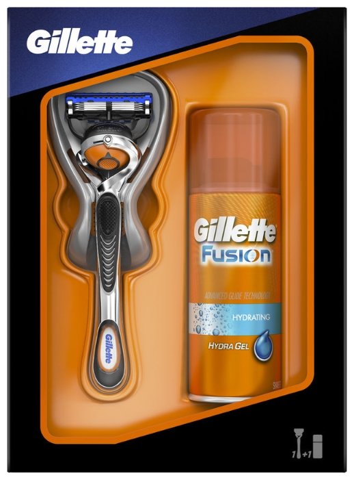 Набор Gillette гель для бритья Fusion Hydrating 75 мл, бритва Fusion ProGlide (фото modal 1)