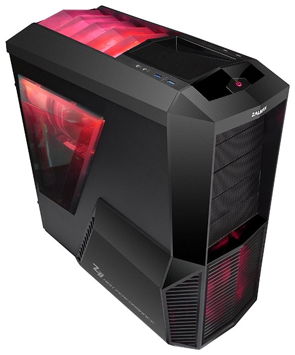 Компьютерный корпус Zalman Z11 Plus HF1 Black/red (фото modal 1)