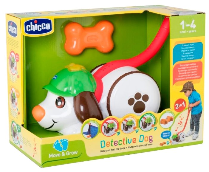 Каталка-игрушка Chicco Собака-детектив (74170) со звуковыми эффектами (фото modal 3)
