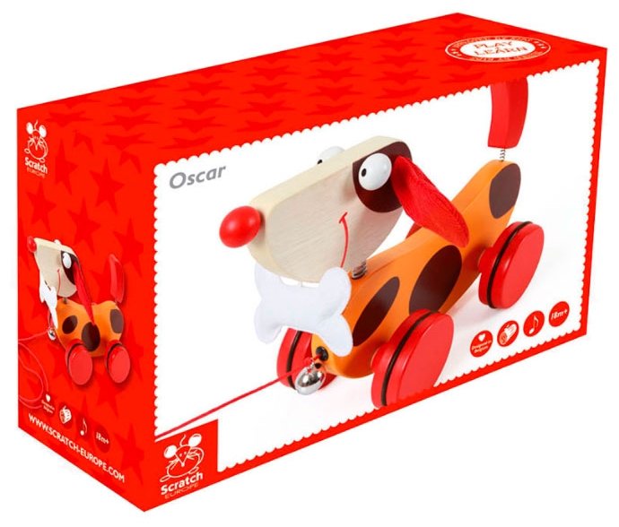 Каталка-игрушка Scratch Europe Toy Dog Oscar (6181012) со звуковыми эффектами (фото modal 2)