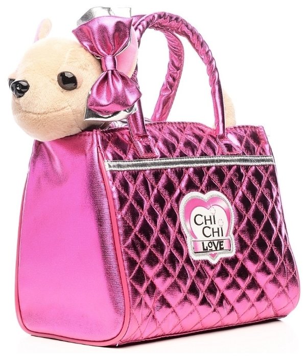 Мягкая игрушка Simba Chi chi love Чихуахуа Гламур с розовой сумочкой 20 см (фото modal 2)