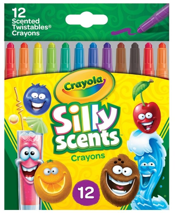 Crayola Восковые мелки мини выкручивающиеся ароматизированные 12 цветов 52-9712 (фото modal 1)