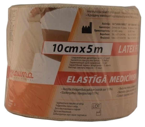 Бинт эластичный медицинский Lauma Medical Модель 2 (5 м х 10 см) (фото modal 1)