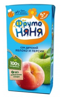 Сок ФрутоНяня из яблок и персиков, с 5 месяцев (фото modal 1)