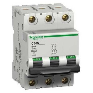 Автоматический выключатель Schneider Electric C60N 3P 2A (B) 6кА (фото modal nav 1)