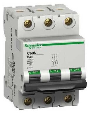 Автоматический выключатель Schneider Electric C60N 3P 2A (B) 6кА (фото modal 1)