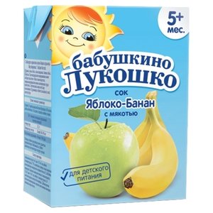 Сок Бабушкино Лукошко Сок с мякотью яблоко-банан (Tetra Pak), c 5 месяцев (фото modal nav 1)