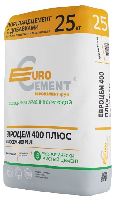 Цемент Евроцемент ЦЕМ II/A-Ш 32.5Н 50 кг. М400 (фото modal 1)