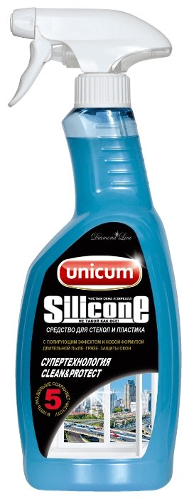 Спрей Unicum Silicone для мытья стекол, пластика и зеркал (фото modal 1)