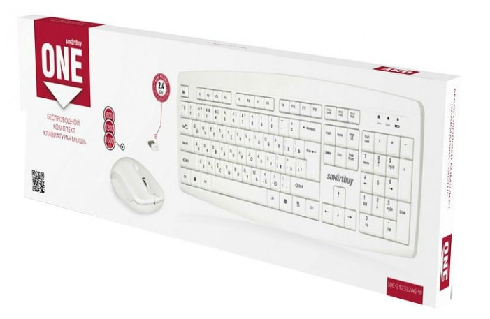 Клавиатура и мышь SmartBuy SBC-212332AG-W White USB (фото modal 3)