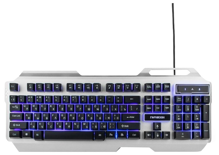 Клавиатура и мышь Гарнизон GKS-510G Silver-Black USB (фото modal 2)