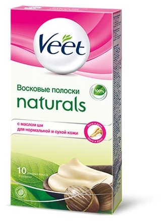 Veet Восковые полоски Naturals с маслом ши для нормальной и сухой кожи (фото modal 1)