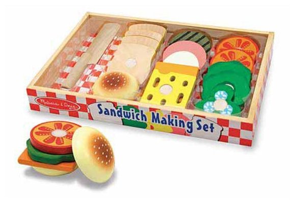 Набор продуктов с посудой Melissa & Doug Sandwich Making Set 513 (фото modal 2)