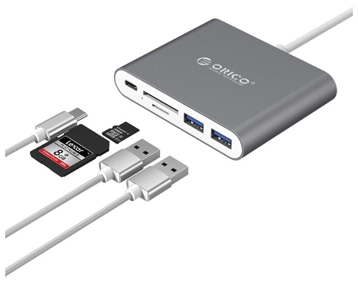 USB-концентратор ORICO RCC2A разъемов: 3 (фото modal 2)