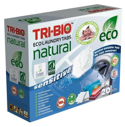Таблетки TRI-BIO Эко для стирки белья 