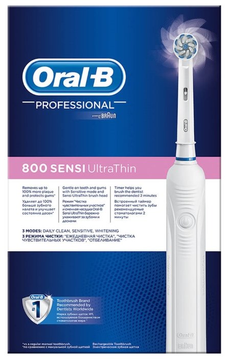 Электрическая зубная щетка Oral-B Pro 800 Sensi UltraThin (фото modal 3)