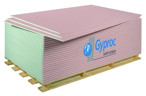 Гипсокартонный лист (ГКЛ) Gyproc ГСП-DF огнестойкий 2500х1200х12.5мм (фото modal 1)