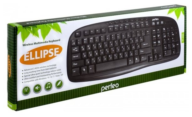 Клавиатура Perfeo PF-5000 ELLIPSE Black USB (фото modal 2)