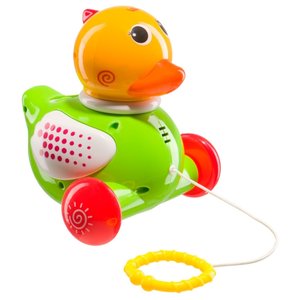 Каталка-игрушка Happy Baby DUCKY (331246) со звуковыми эффектами (фото modal nav 1)