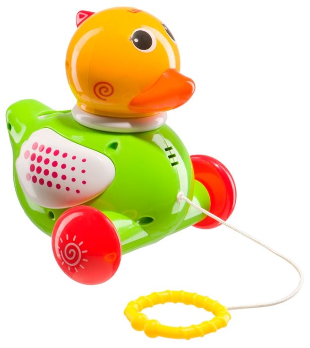 Каталка-игрушка Happy Baby DUCKY (331246) со звуковыми эффектами (фото modal 1)
