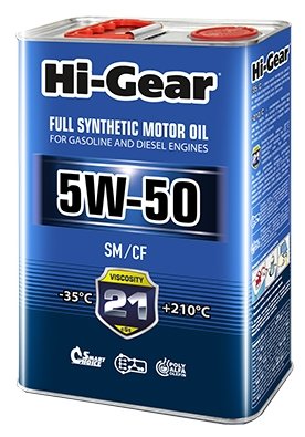 Моторное масло Hi-Gear 5W-50 SM/CF 4 л (фото modal 1)