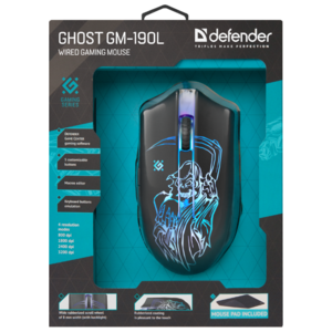 Мышь Defender Ghost GM-190L Black USB (фото modal nav 12)