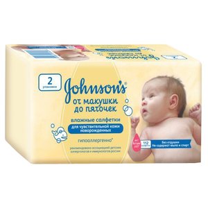 Влажные салфетки Johnson's Baby От макушки до пяточек (фото modal nav 3)