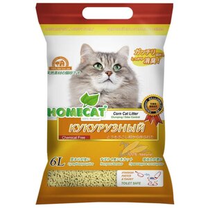 Наполнитель Homecat Эколайн Кукурузный (6 л) (фото modal nav 1)