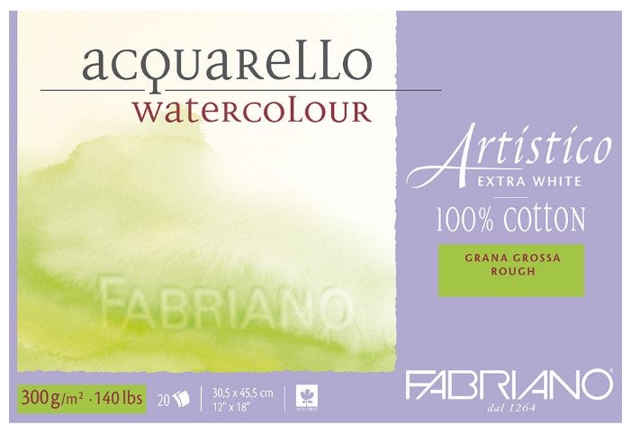 Альбом для акварели Fabriano Artistico Extra White 45.5 х 30.5 см, 300 г/м², 20 л. (фото modal 1)