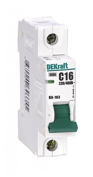 Автоматический выключатель DEKraft ВА-103 1P (B) 6kA (фото modal 1)