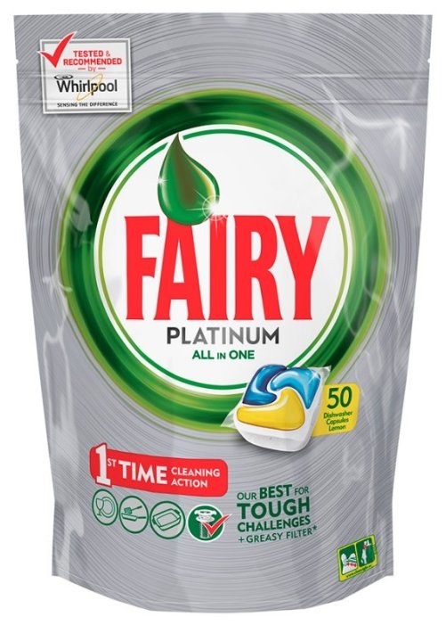 Fairy Platinum All in 1 капсулы (лимон) для посудомоечной машины (фото modal 1)