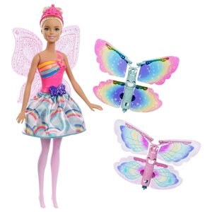Кукла Barbie Дримтопия Фея с летающими крыльями, 28 см, FRB08 (фото modal nav 1)