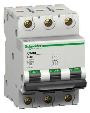 Автоматический выключатель Schneider Electric C60A 3P (C) 4,5кА (фото modal 1)