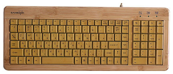 Клавиатура и мышь Konoos Bambook-001 Brown USB (фото modal 2)