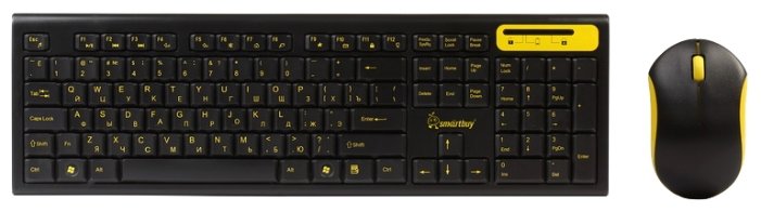 Клавиатура и мышь SmartBuy SBC-23350AG-KY Black-Yellow USB (фото modal 2)