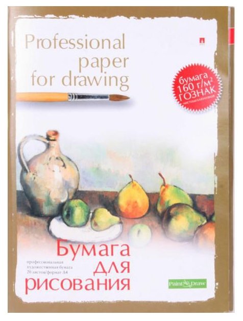 Папка для рисования Альт Professional paper for drawing 29.7 х 21 см (A4), 160 г/м², 20 л. (фото modal 2)