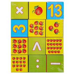 Кубики Рыжий кот Математика для малышей К12-9036 (фото modal nav 3)