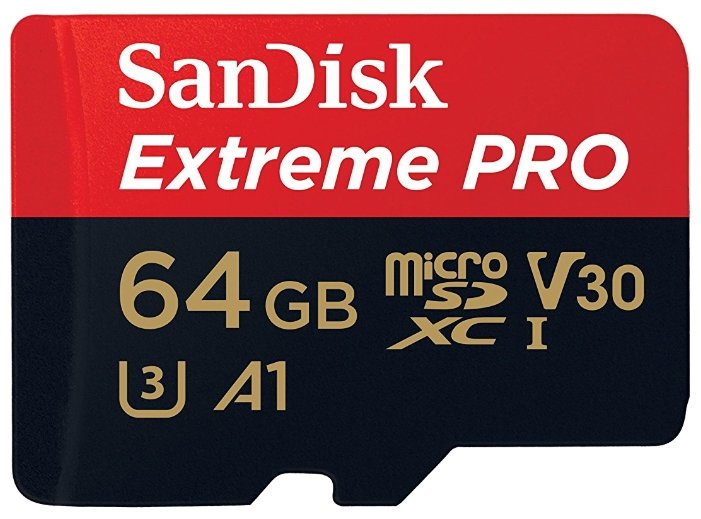 Карта памяти SanDisk Extreme Pro microSDXC Class 10 UHS Class 3 V30 A1 100MB/s 64GB + SD adapter (фото modal 1)